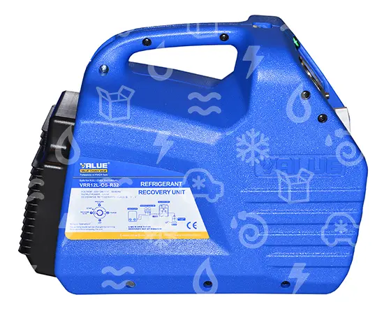 stanice k odčerpávání plynu Value VRR12LOS-R32, 220-240V, 50/60 Hz, odlučovač oleje